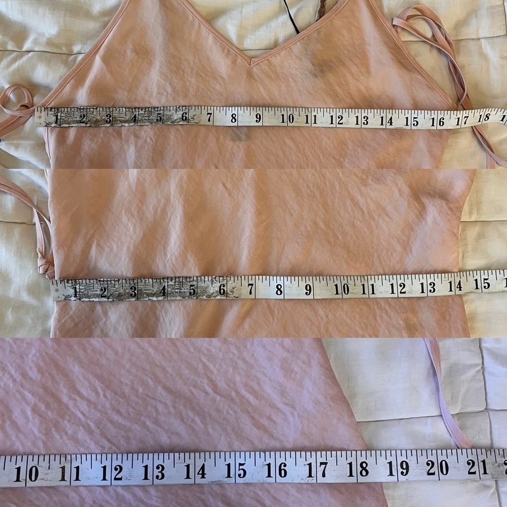 NWT Midnight Bakery Satin Bias Cut Chemise Slip Dress S Rose - Picture 12 of 12